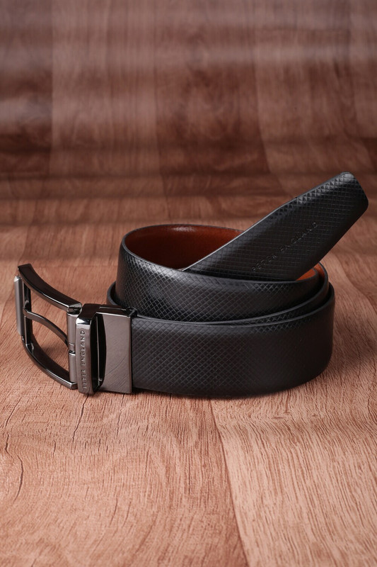 PETER ENGLAND Men Formal Black Genuine Leather Belt
