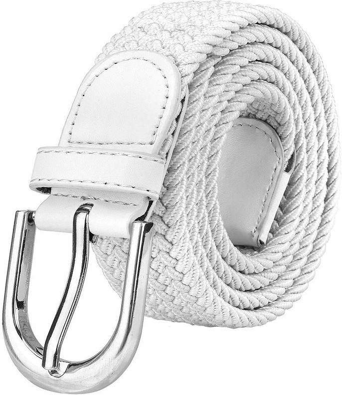 Roadster Men & Women White Canvas Belt