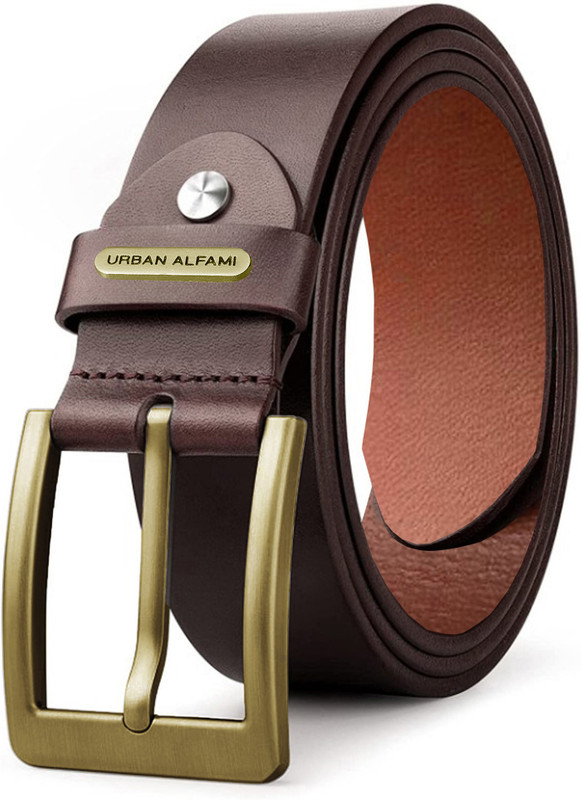 URBAN ALFAMI Men Brown Genuine Leather Belt