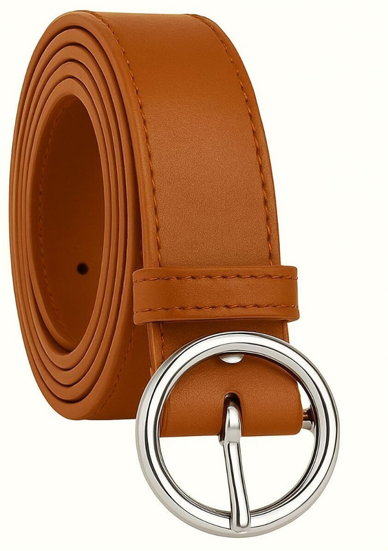 HairShita Women Casual Brown Artificial Leather Belt