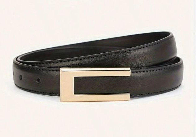 Hapani Fashion Women Party Black Genuine Leather Belt