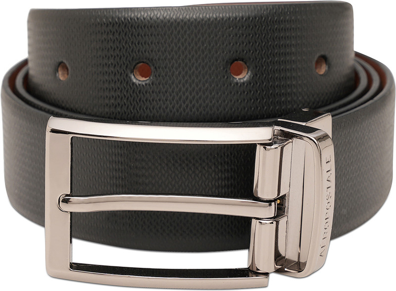 AEROPOSTALE Men Casual Black Genuine Leather Reversible Belt