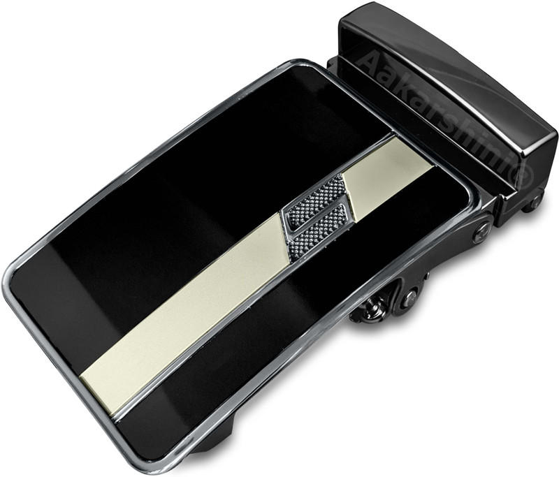 Aakarshini Men Formal Black Metal Belt