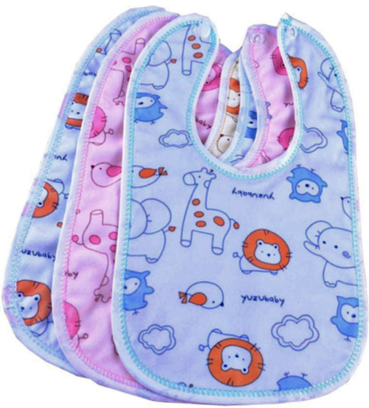 EMPOISON WATERPROOF BIB FOR BABY BOYS & BABY GIRLS [[-PACK OF 3-]](Multicolor)