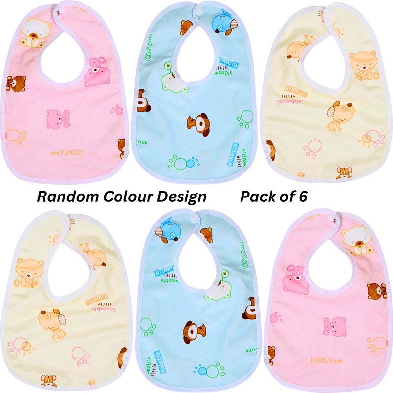 Kotton Candy Fast dry Baby bibs for 0 to 12 months | Waterproof Spill Resistant| Infant Apron(Multicolour6)