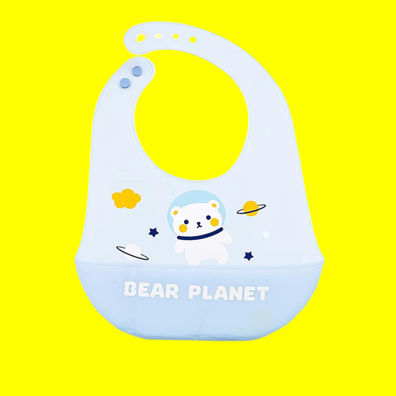 AnXeon Soft Silicone Bib for Infants | Adjustable Strap(Multicolor)