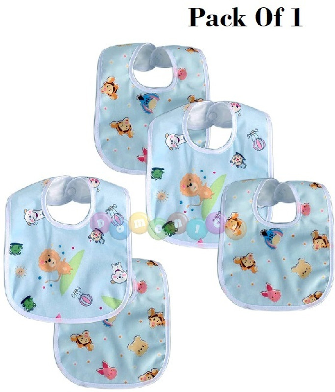Buyer Choice 1Pcs Baby Bibs Cute Overall Print With Tich Button| Soft Cotton Fabric With Pvc(Fastdry Bib Feeding Infants and Toddlers Waterproof Bibs Pocket-Friendly)