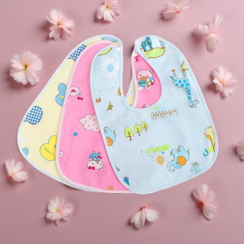 Bachpan Baby Bibs & Baby Food Apron - Super Soft Waterproof Stain Proof Combo(pack of 3)(Multicolor)