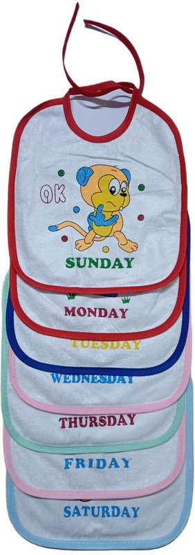 Kidsify Beautiful Cotton Bibs for New Born Baby Feeding Eating and Baby Drool(Multicolor)