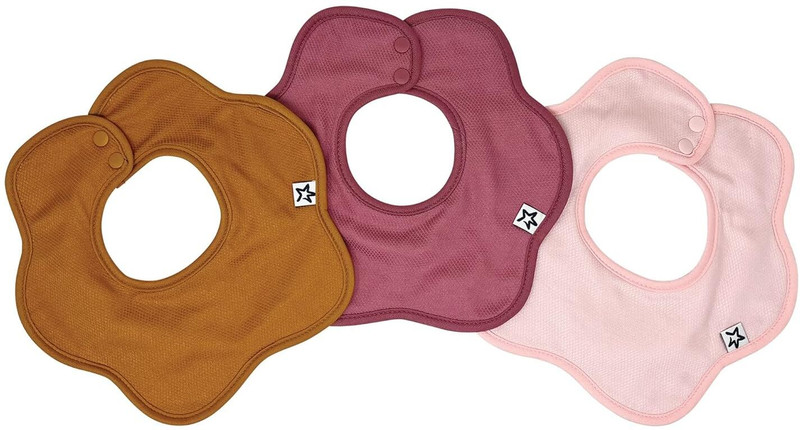 Tiny Twinkle Roundabout Drool Bibs Waterproof and Absorbent Teething Baby Bibs (Pack of 3)(Cinnamon Set 3-pack)
