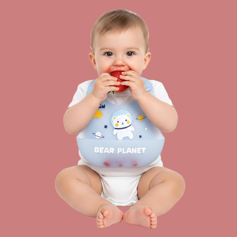 AnXeon Baby Silicone Bib Reusable | Travel Friendly(Multicolor)