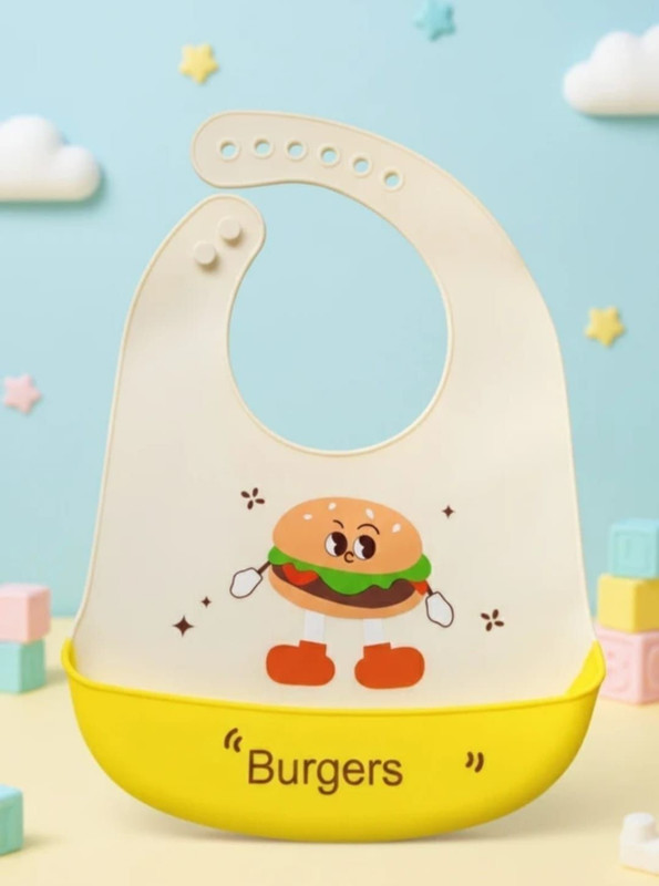 Atharv Nest CARTOON PRINTED SILICON FEEDING BIB FOR KIDS, TODDLERS, INFANTS(RANDOM)