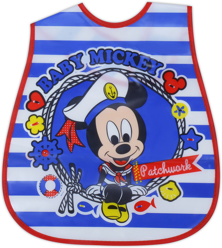 Pokory Baby Bibs for Feeding,Washable Adjustable Sizefor 2 Month to 3 Year,Blue Mouse(Blue mouse)