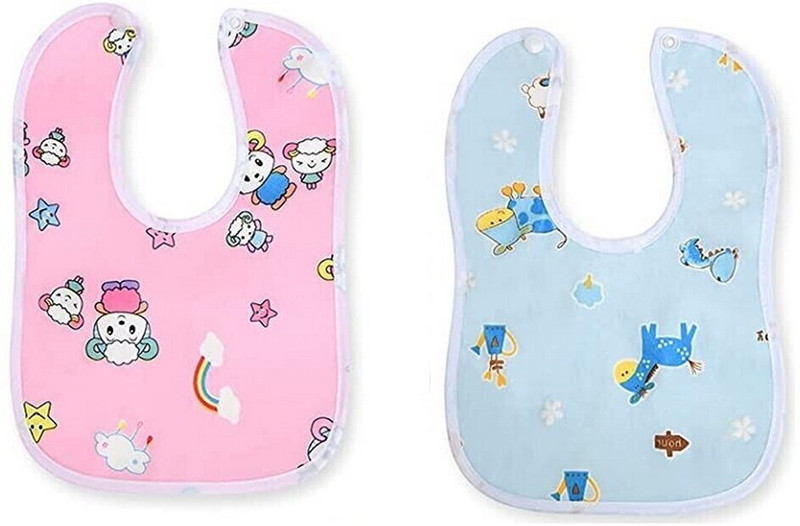 house of common Baby Button Bibs Apron for Waterproof3193(Multicolor-04)