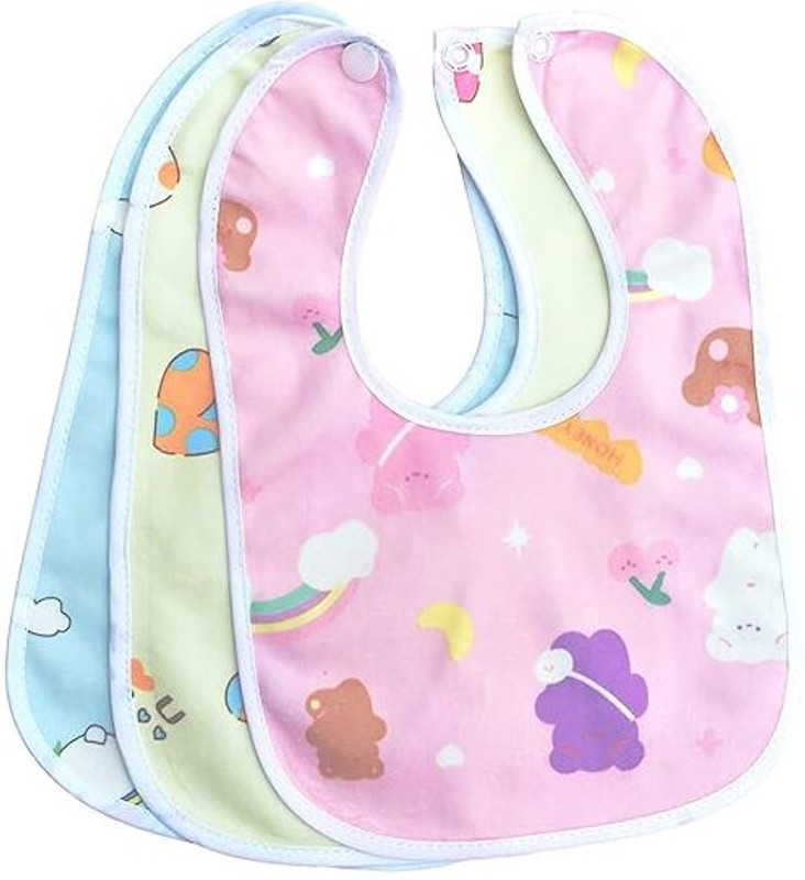 SWASUM Bibs - 3pcs | Baby bibs for 6 to 12 months _3(Multicolor)