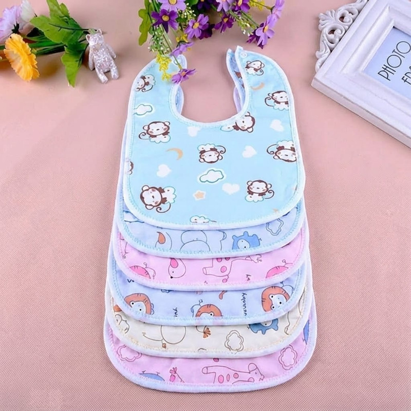 goyyoo Titch Button Baby Bib Set – Soft Absorbent Feeding Bibs(Multicolors)