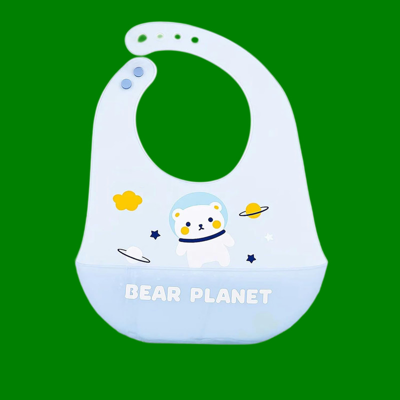 AnXeon Silicone Bib with Pocket | Easy Feeding Time(Multicolor)
