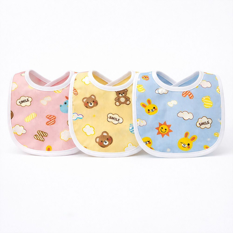 Cudrazy Soft Cotton Baby Bibs for Feeding & Drooling, Reusable Washable Bib (Pack of 2)(Pink, Yellow)