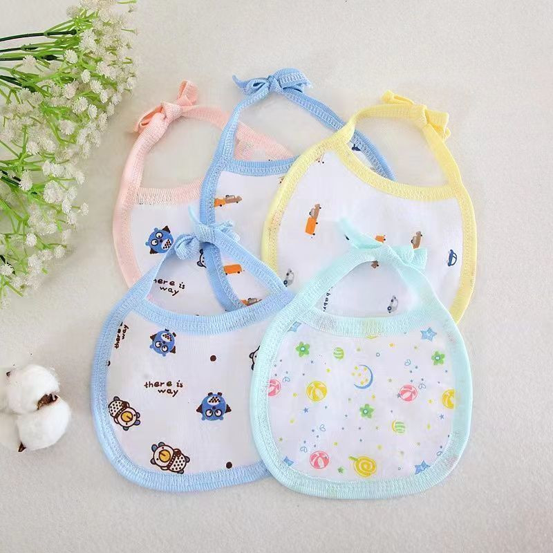 THE LITTLE BUNNY HOP IN STYLE Premium quality baby bib soft and comfortable cotton cloth pack 5(Multicolor)