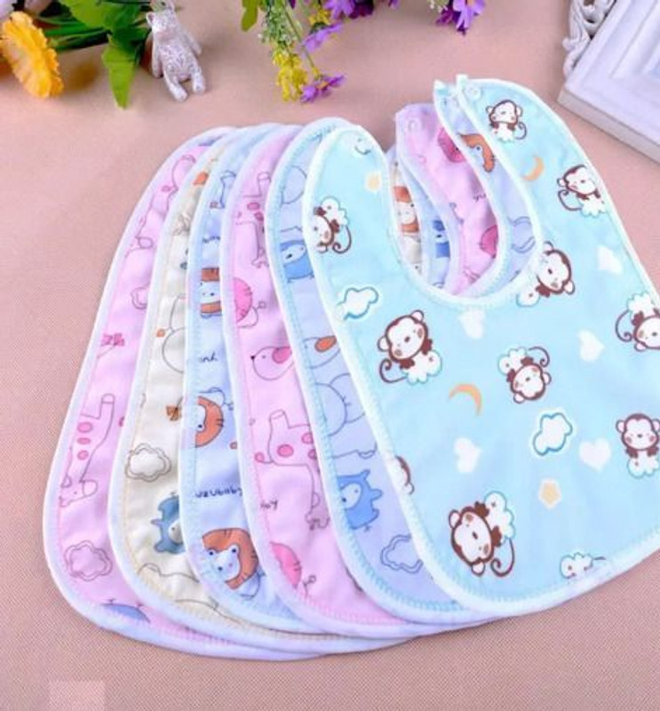 Mummasafe Soft Waterproof Baby Feeding Bibs Combo – Washable & Lightweight (Pack of 6)(Multicolor)