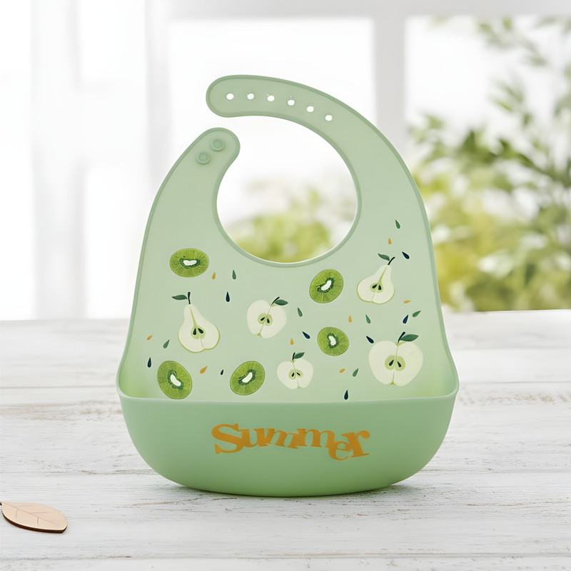 Velvomart Baby Silicon Bib(Random Color)