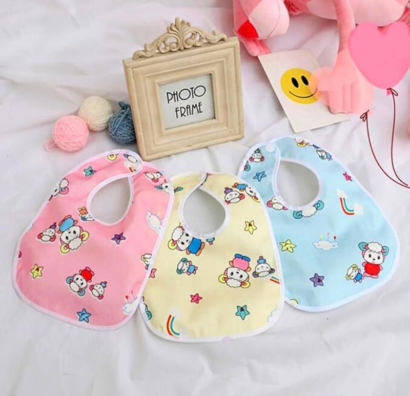 BibNew Baby Apron with Bib | Waterproof | Absorbent Fabric for New Born Baby(Multicolor)