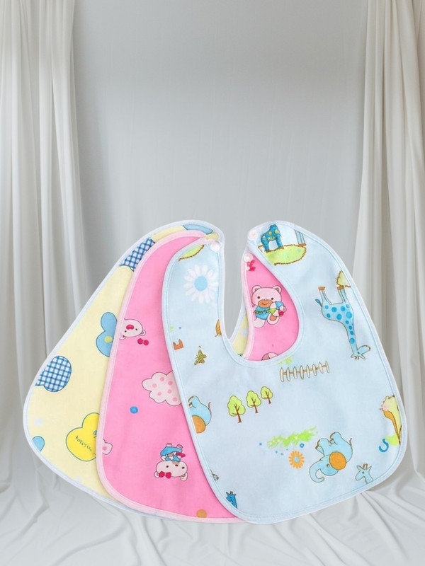 Bachpan Baby Food Napkin & Bibs: Super Soft Waterproof Stain Proof Baby Apron(pack of 3)(Multicolor)