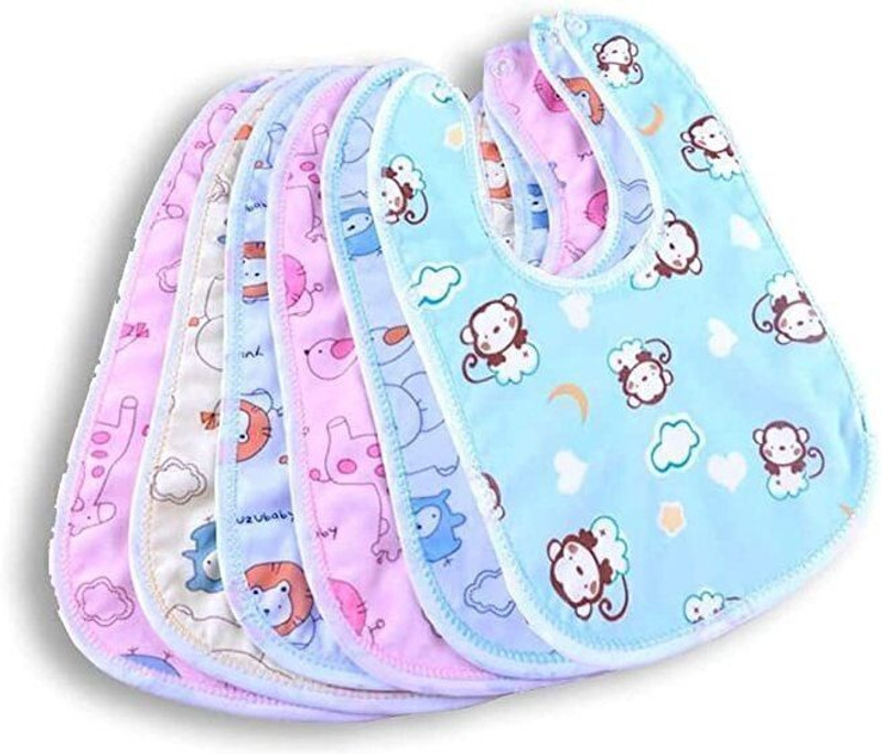 PIHET Waterproof Baby Feeding Bibs Washable Stain and Odor Resistant Adjustable(Multicolor)