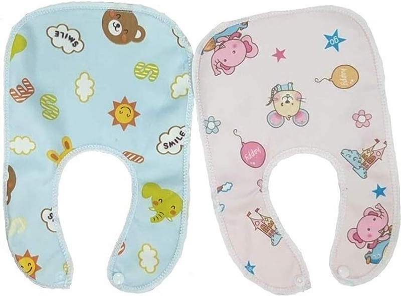 Vadhavan Waterproof baby bibs/aprins for the babies bigger print(LIGHT BLUE & CREAM)