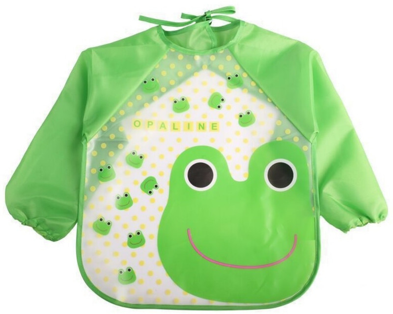 MOMISY Painting Feeding Apron for kids(GreenFrog)