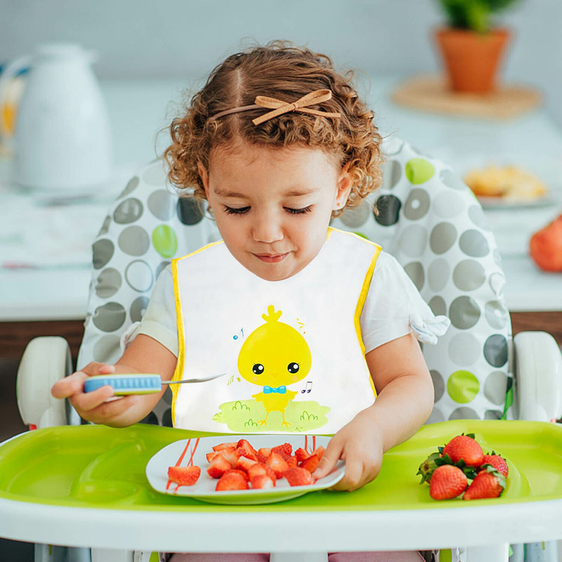 ZURU BUNCH Children's Eating Baby Bib Waterproof Coverall Reverse Dressing Sleeveless Apron(Multicolor)