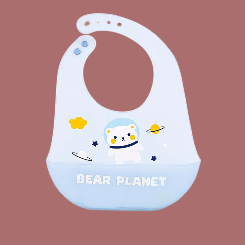 AnXeon Baby Bib with Pocket Silicone | Waterproof Design(Multicolor)