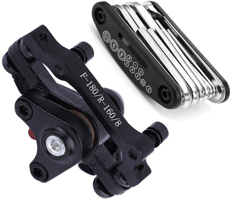 NSV Bicycle 180/160 Front&Rear Disk Brake Machine and Multi Tool Cycle Tool Kit With Bicycle Brake Disk(160 mm)