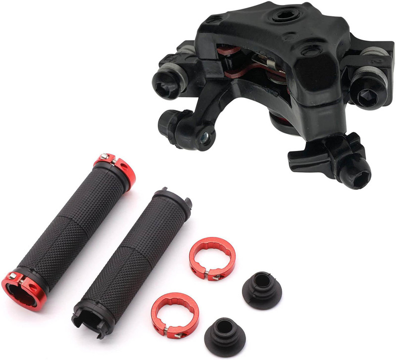NSV Mechanical Brake Calipers for Disc Brake with Brake Pads Bicycle handle grip Bicycle Brake Disk(180 mm)
