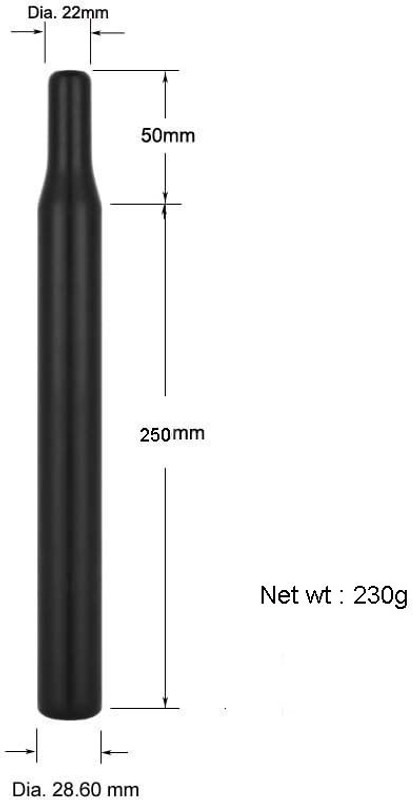 Schrodinger 20075 Bicycle Cycle Saddle Seat Post Alloy Dia 28.60mm x 22mm x Length 250mm Bicycle Brake Disk(28.6 mm)