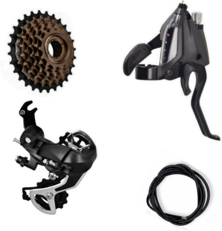 Xezon Cycle 7 Speed Gear Set New Upgraded With Derailleur Freewheel Durable Design Bicycle Brake Disk