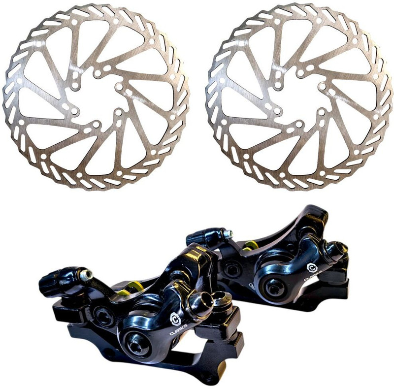 CARBON BIKE Clarks CMD-24 Mechanical Disc Brake Set | Machine With Rotor Bicycle Brake Disk(160 mm)