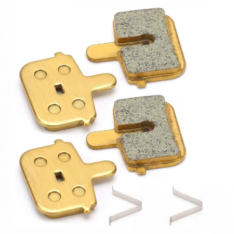 PRAKMO 2 Pair Golden Cycle Disc Pad MTB Mountain Bikes Cycling Road Bicycle Bicycle Brake Disk(4 mm)