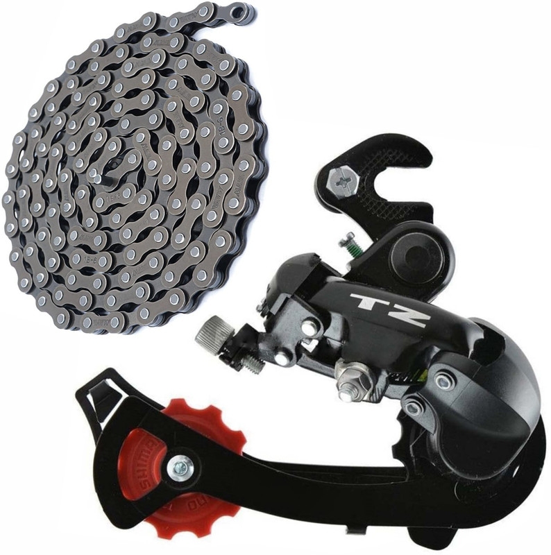 Onbicle Cycle Gear With Cycle Chain 116 Link Tourney Rear Derailleur 6/7 Speed Bicycle Brake Disk