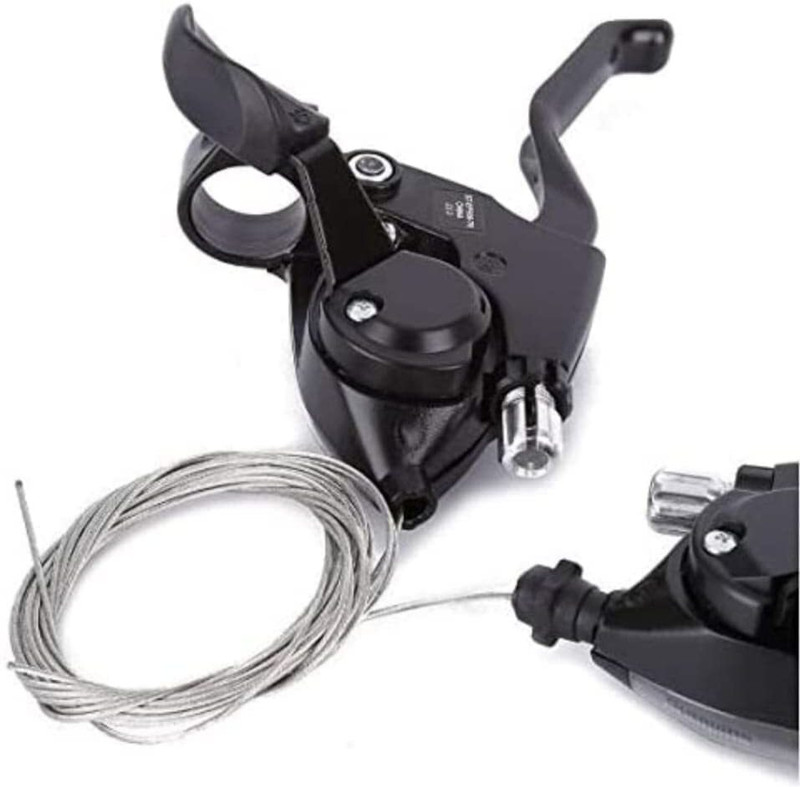 Bonkerz Shifter 3x7 Speed Brake Lever Set 21 Speed Bike Gear Shifter Bicycle Brake Disk Bicycle Brake Disk(109 mm)