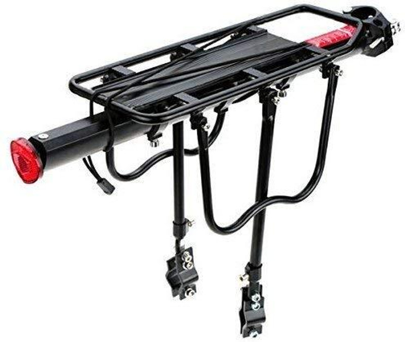 Bonkerz Alloy Adjustable Rear Rack 110 Lbs Capacity Aluminium Bicycle Carrier