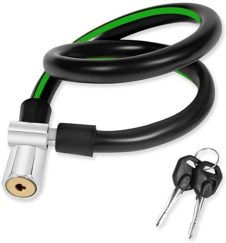 Gymisa Heavy Duty Steel Cable Lock – 50 cm Length, 5mm Thickness, Multipurpose Cycle Lock
