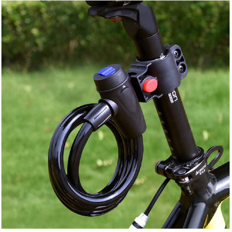 ShopiMoz Steel Key Lock for Bike, Helmet Anti Theft Lock with 2 Keys Cable Wire Lock Cycle Lock