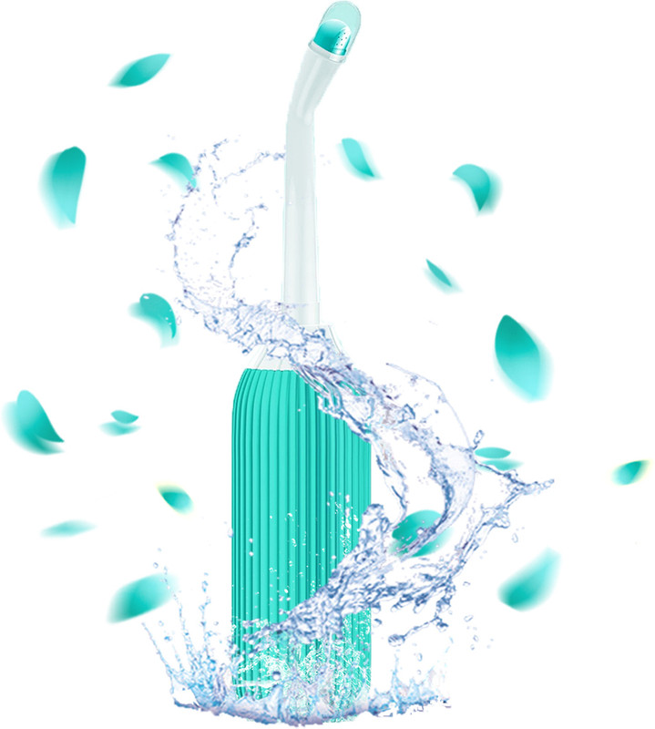 HASTHIP 500ml Portable Retractable Travel Bidet with Bag/2 Nozzles for Toilet (Green)