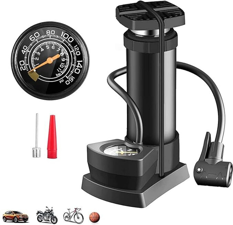 Darshak Mini Foot Pump Bicycle, Basketball Pump, Football Pump, Motorcycle, Volleyball Pump Pump(Black)