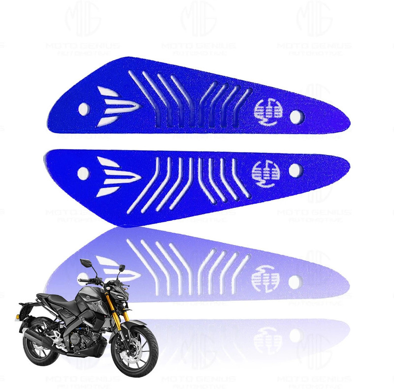 Moto Genius Aluminum Air Intake Filter Cover - Dust Protection (Blue) Bike Air Filter Cover