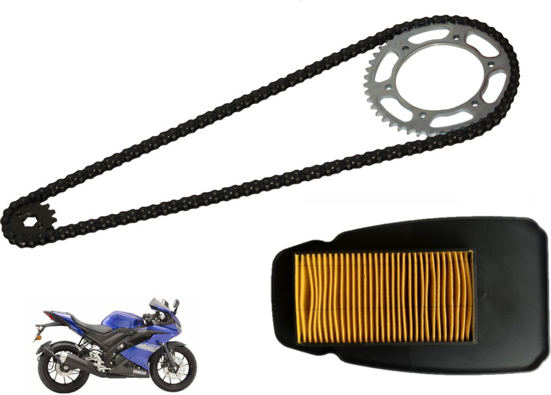 Digital Craft R15 V3 S Chain Sprocket Kit With Air Filter 47 Teeth Sprocket(Yamaha YZF R15 S Pack of 4)