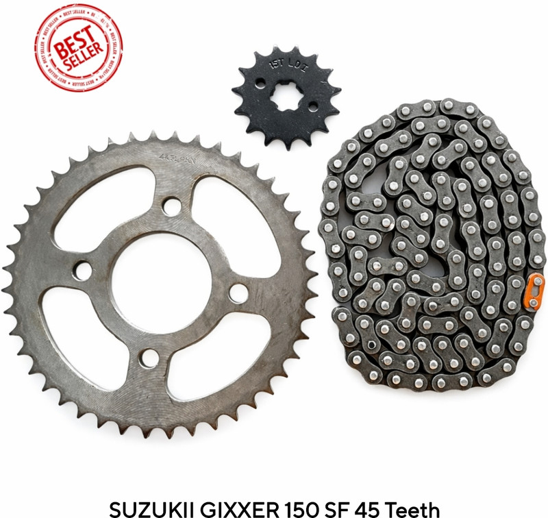 Mr and son's India Chain Sprocket Kit For Suzuki Gixxer 150/sf 45 Teeth Sprocket(Suzuki Gixxer SF 150)