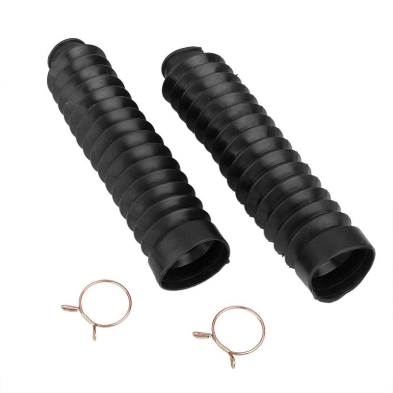 ANYRIDE Fork Cover Long Shock Absorber Dust Rubber Cover Black| Bike Clutch Cover