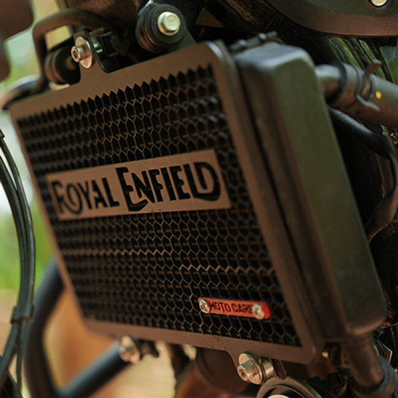 auto trends RADIATOR GUARD BLACK FOR GUERRILLA 450 Bike Radiator Guard(Royal Enfield)